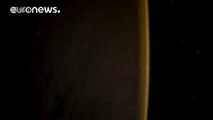 Astronautas graban time-lapse de auroras boreales en la tierra