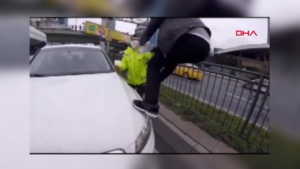 Şişli'de korna çaldın tartışması kask kamerasına yansıdı