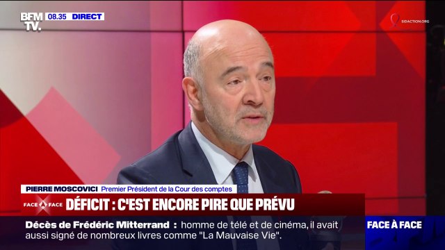 Déficit: L'année 2023 est une mauvaise année pour l'exécution affirme Pierre Moscovici, premier président de la Cour des comptes