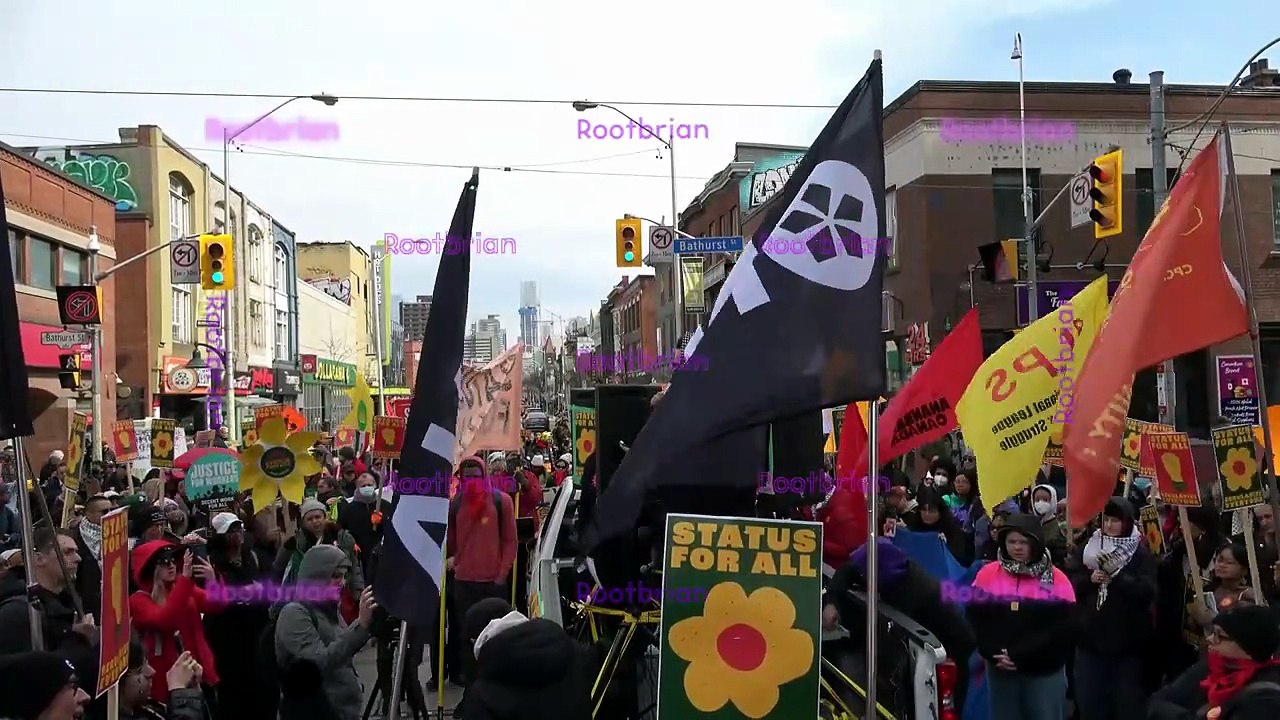 Status For all - Migrant Spring - Rally and (timelapsed) March - Saturday March 16 2024