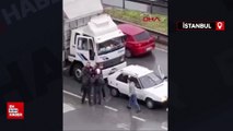 İstanbul'da sürücülerin çekiçli yol verme kavgası