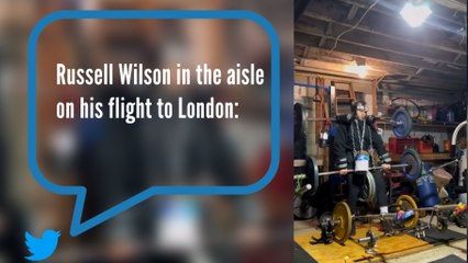 Twitter roasts Russel Wilson for his crazy airplane workout after Broncos NFL game
