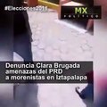 Denuncia candidata de Morena amenazas del PRD en Iztapalapa