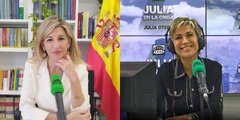 Incoherente Yolanda Díaz: exige no involucrar a las parejas de los políticos... salvo cuando Julia Otero le pregunta por Ayuso