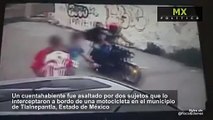 Captan a asaltantes en moto de cuentahabientes en Tlalnepantla