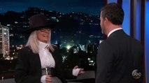 Diane Keaton Kisses Jimmy Kimmel