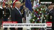 Donald Trump lays wreath at Tomb of the Unknown Soldier