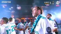 Celebracion del Real Madrid por ganar la Champions League
