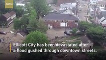 Maryland flooding: Drone footage shows extent of damage in Ellicott City