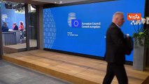 L'arrivo di Giorgia Meloni al Consiglio Ue