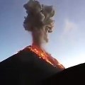 Momento Exacto Erupción Volcán de Fuego Guatemala