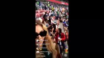 Paulina Rubio desde el estadio Mexico vs Alemania