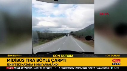 İşçi servis midibüsüyle TIR çarpıştı: 8 yaralı