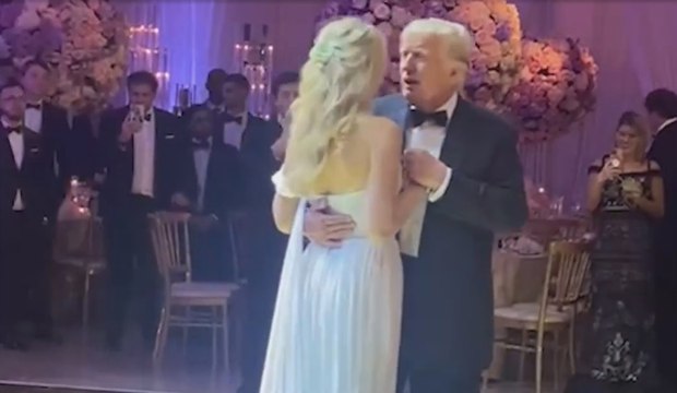 Donald Trump dances with daughter Tiffany at her wedding