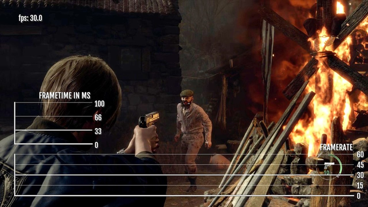 Resident Evil 4 Remake-Gameplay mit 30 fps-Lock