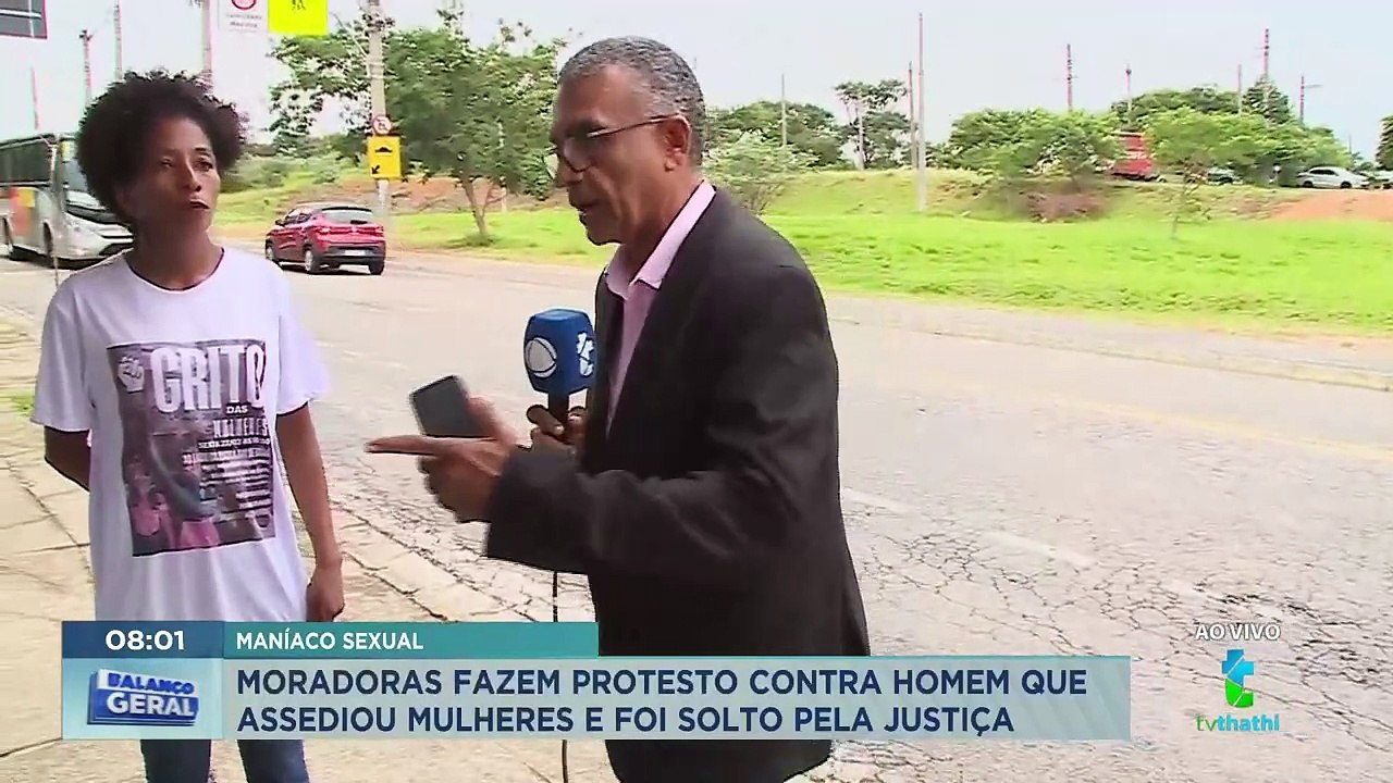 Mulheres protestam contra soltura de homem suspeito de assédio e tentativa de estupro no interior de São Paulo