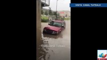 Fuerte lluvia deja inundaciones en la Carretera Nacional en Monterrey