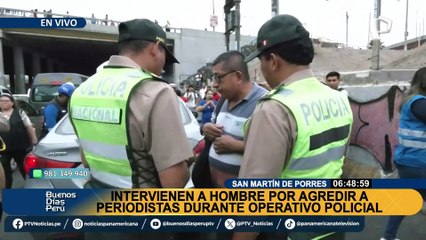 Download Video: Agreden a mujer policía durante operativo a transportistas informales en SMP