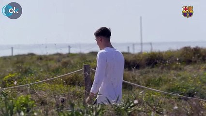 El Barcelona enseña cómo va la recuperación de Gavi desde la playa