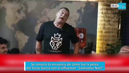Se conoció la secuencia de cómo fue la pelea del Turco García con el influencer "Camisetas Nani"
