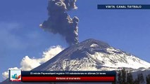 El volcán Popocatépetl registra 113 exhalaciones en últimas 24 horas