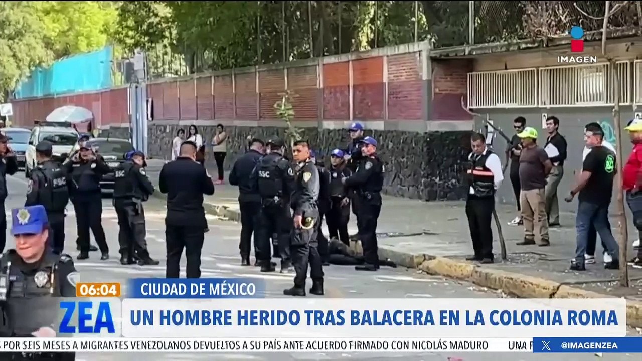 Hombre cae herido tras una balacera en la Col. Roma, CDMX