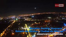 #VIDEO: Explosión de Popocatépetl y Meteoro ilumina el cielo de México