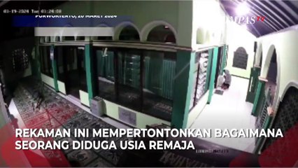 Congkel Kotak Infak di Masjid, Pelaku Aksinya Jelas Terekam CCTV