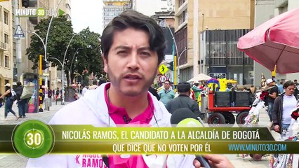 Nicolás Ramos el candidato a la alcaldía de Bogotá que dice que no voten por él