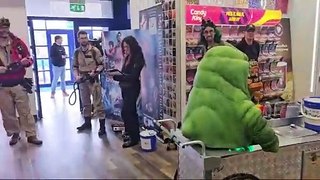Ghostbuster's Slimer visits Port Solent ahead of Ghost Buster's movie screening