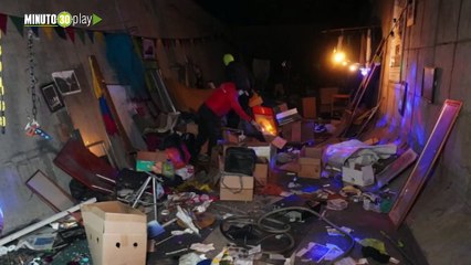 Desmontaron un pagadiario hallado bajo el puente de la calle 106, Bogotá