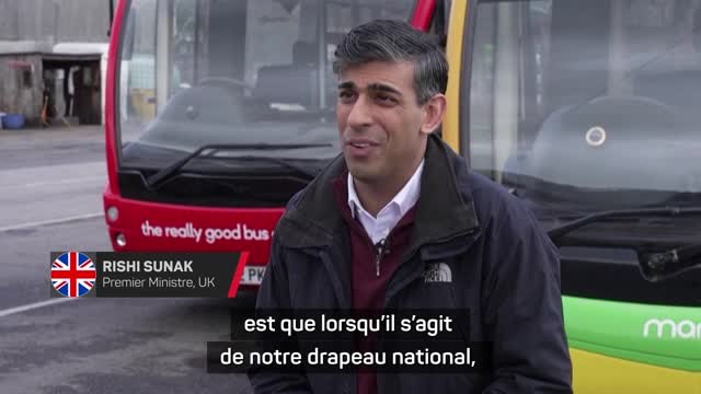 Angleterre - Sunak, premier ministre britannique : On ne devrait pas toucher aux couleurs du drapeau !