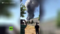 Un incendio en las afueras de Madrid genera una columna de humo visible desde toda la ciudad