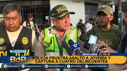 Capturan a delincuentes de joyería dentro de una quinta en Surquillo