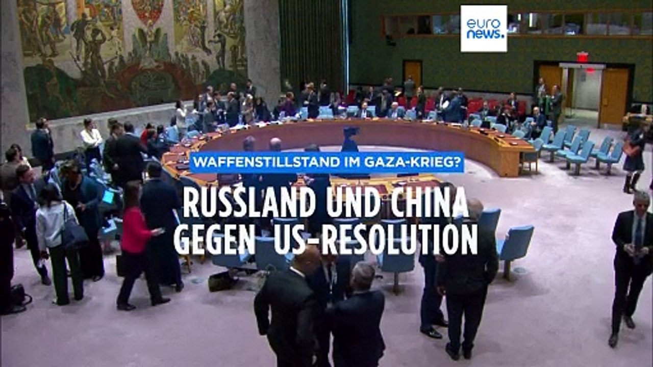 US-Resolution zu sofortigem Waffenstillstand in Gaza scheitert an russisch-chinesischem Veto