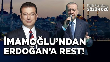 İSTANBUL MUHAFIZI EKREM İMAMOĞLU’NDAN ERDOĞAN’A REST!