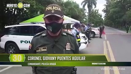Policía Urabá refuerza controles de cara a este puente festivo