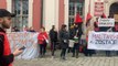 Protest w obronie mieszkańców osiedla Maltańskiego
