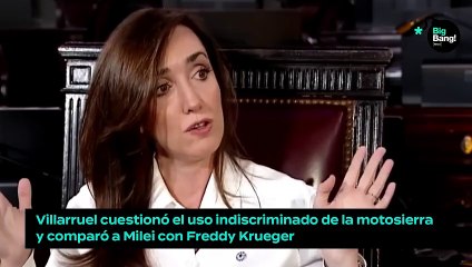 Villarruel cuestionó el uso indiscriminado de la motosierra y comparó a Milei con Freddy Krueger