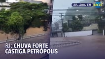 Chuva em Petrópolis, no Rio de janeiro, causa estragos
