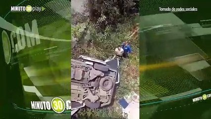 accidente de tránsito autopista Pacífico Uno sector conocido como Las Areneras en Amagá