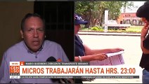 micros trabajarán hasta las 2300