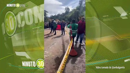 Ya habilitaron paso a un carril en la vía El Peñol Marinilla