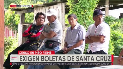 Piso Firme: Comunarios sólo se harán censar con boletas que pertenezcan a Santa Cruz