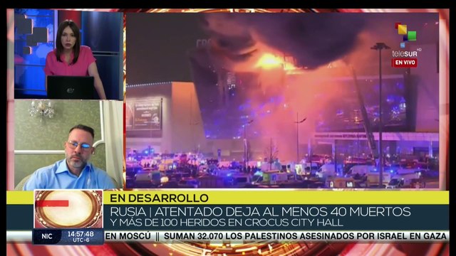 Autoridades rusas continúan investigando ataque terrorista en Moscú