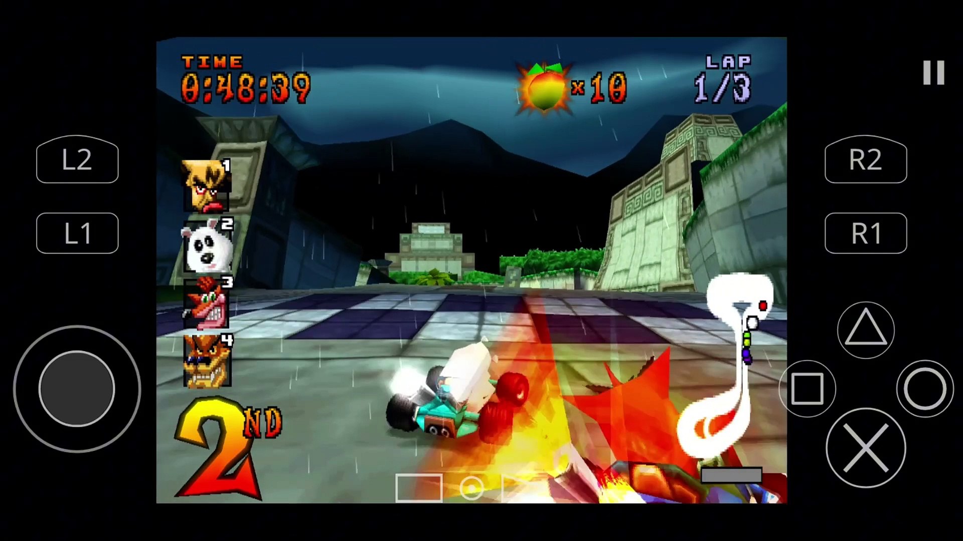 ⁣CTR PS1 Tiger Temple Stage Gameplay