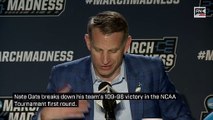 Nate Oats breaks down his team's 109-96 victory in the NCAA Tournament first round