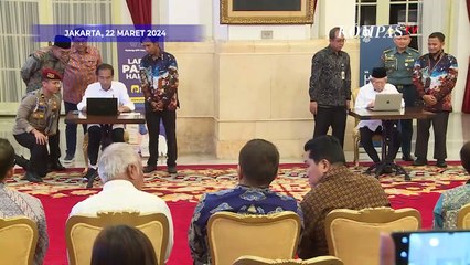 Kompak! Jokowi, Ma'ruf Amin dan Para Menteri Lapor SPT Bersama di Istana