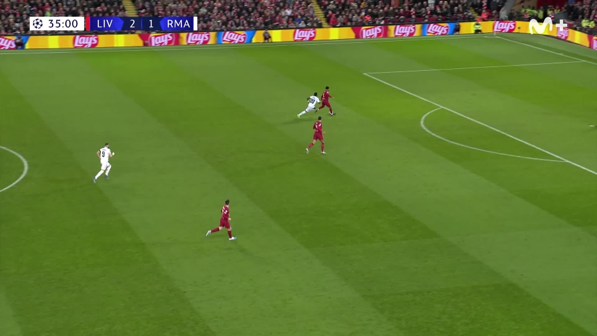 Gol de Vinicius (2-2) en el Liverpool 2-5 Real Madrid