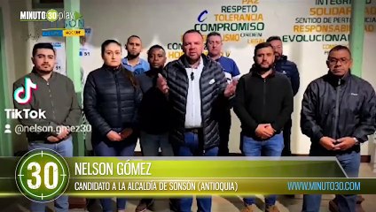 Nelson Gómez se pide garantías en escrutinio para Alcaldía de Sonsón